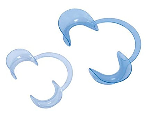 Cheek Retractor C-Type - Hand-Free Autoclavable Medium/Child Clear 2pk (ADS)