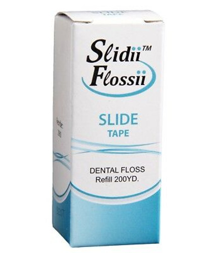 Slidii Flossii PTFE Slide Dental Floss Slide Unflavored  200yrd/Roll (Plasdent)