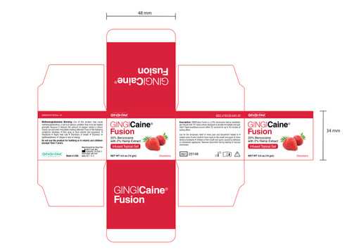GINGICaine® Fusion Strawberry, 0.5 oz. bottle (Gingi-Pak) Expires 09-20-23