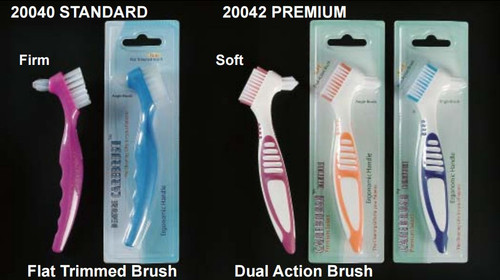 Denture Brushes Premium Assorted 12/box (Plasdent)