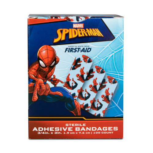 Spiderman™ Stat Strip® Adhesive Bandages 3/4 x 3 100/BX (Dukal)