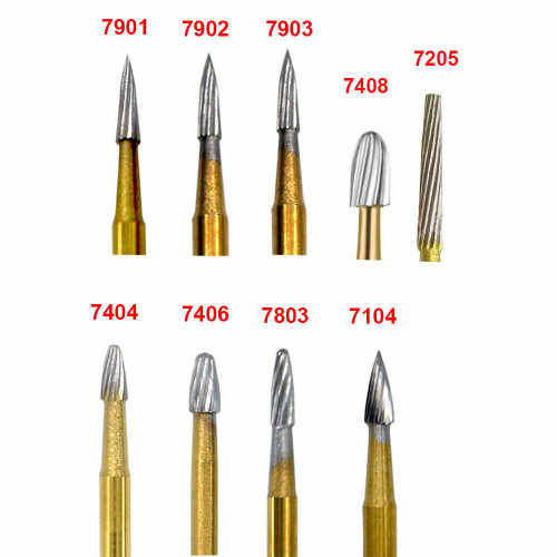 NIVO Top-Cut Bur Bullet #7803 T&F Gold 100pk