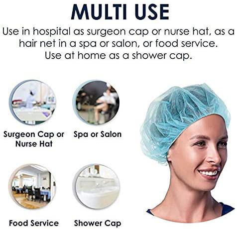 Nivo Bouffant Caps 24" White Large 100pk