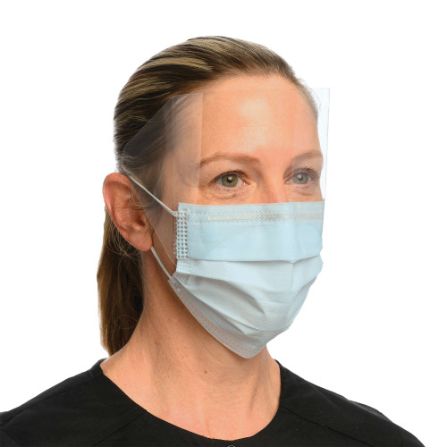 Ultra No-Fog Mask With Splash Shield Blue 25/Bx (Crosstex)