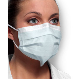 Earloop Masks Blue SecureFit Isofluid 50pk (Crosstex)