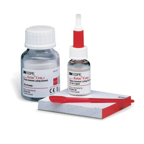 KetacCem, Intro Pack, Glass Ionomer Luting Cement, 12ml Liquid, 33gm