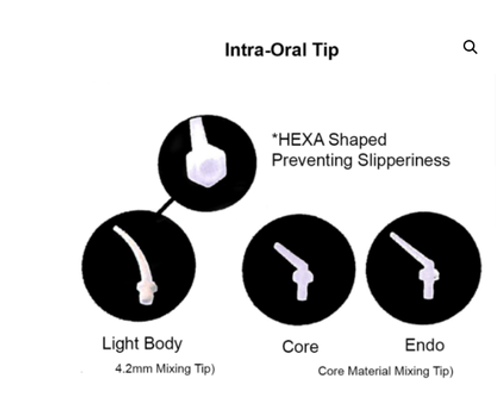 DX-Mixer ENDO Intra-Oral Tips Long, (Compatible with core build-up material) 500pk (Dentazon)