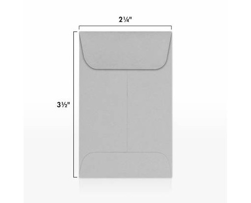 House Brand Coin Envelopes #1 (2 1/4 x 3 1/2) White, 500/Box. (TC)