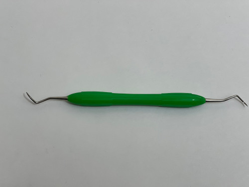 thumbnail interactive-video image 1 of Professional Sickle Scaler 204S – Titanium Coated Dental Implant Hygiene Instrument 1 of 2