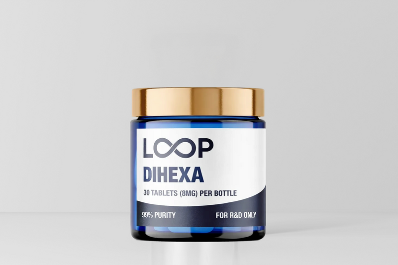 dihexa synaptic plasticity DIHEXA Research Compound Capsules - 10mg main image 0