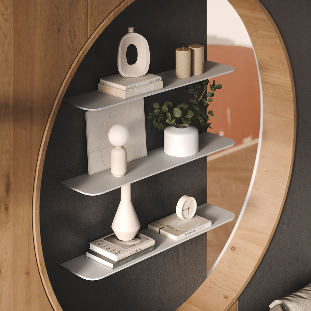 Tromso RADius Steel Floating Shelf | Shelfology®