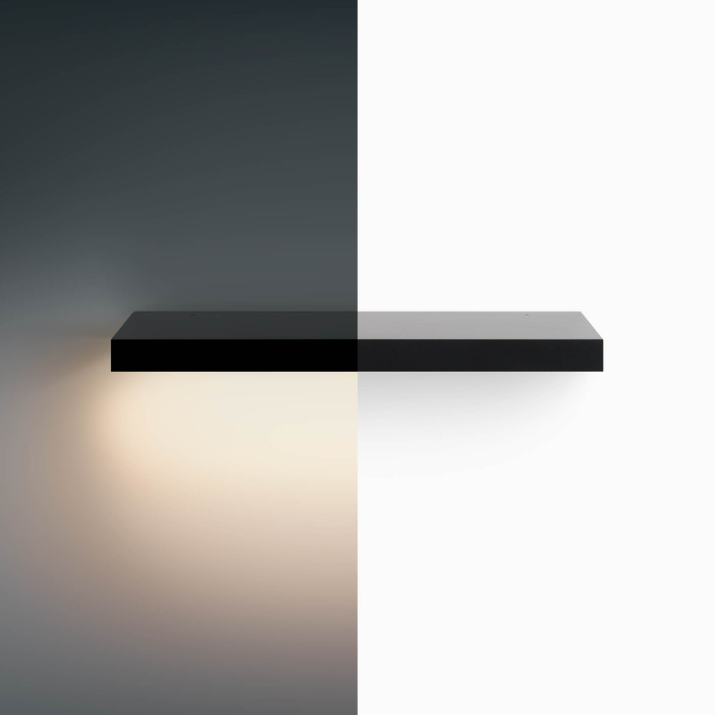 Aksel LED Black Floating Shelf