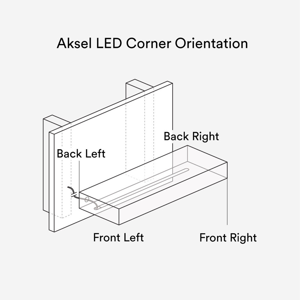 Aksel LED Hatch Grey Floating Shelf