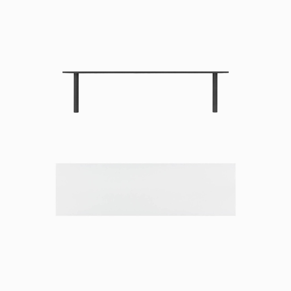 CLEARANCE - 83" x 11" x 1.75" Aksel White Floating Shelf