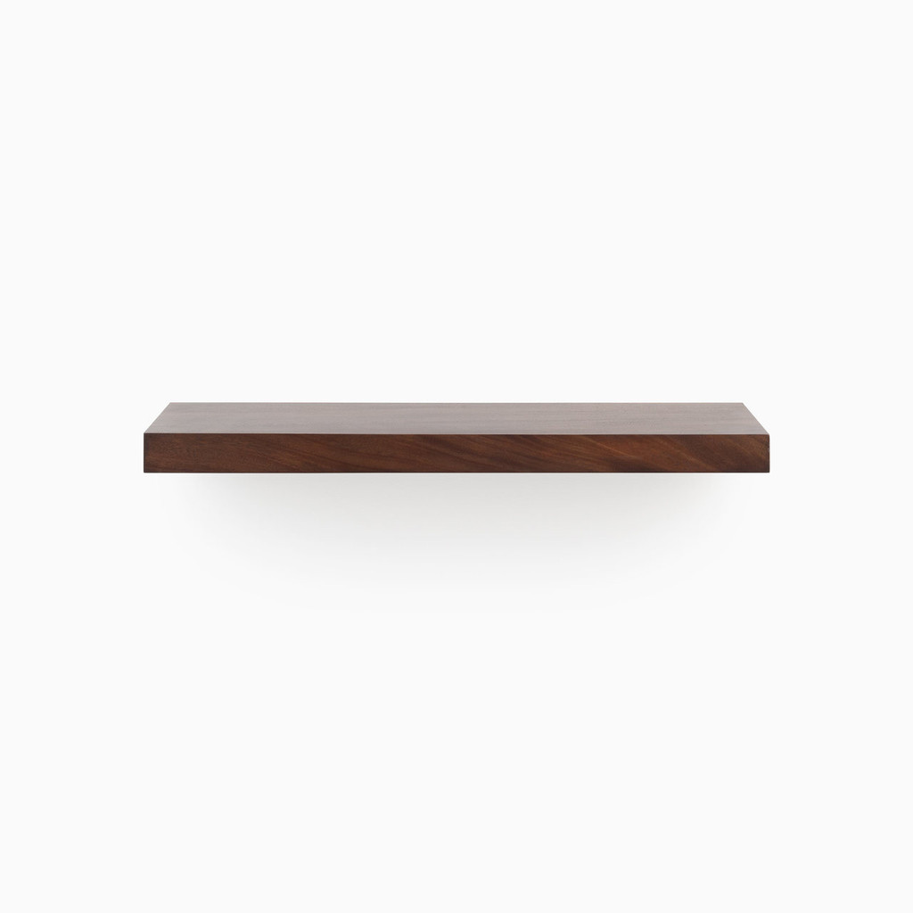 Our Espresso floating wood shelves are easy to install and will float real weight.