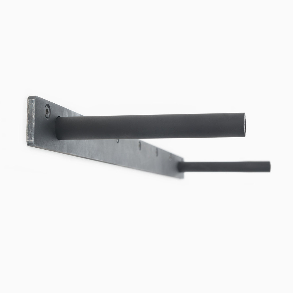 Our floating shelf hardware is engineered of 1/4" thick steel, have 90 degree junctions with 360 degree welds. When mounted correctly, these brackets will support maximum distributed loads from 90 lbs. to 225 lbs. depending on hardware length.