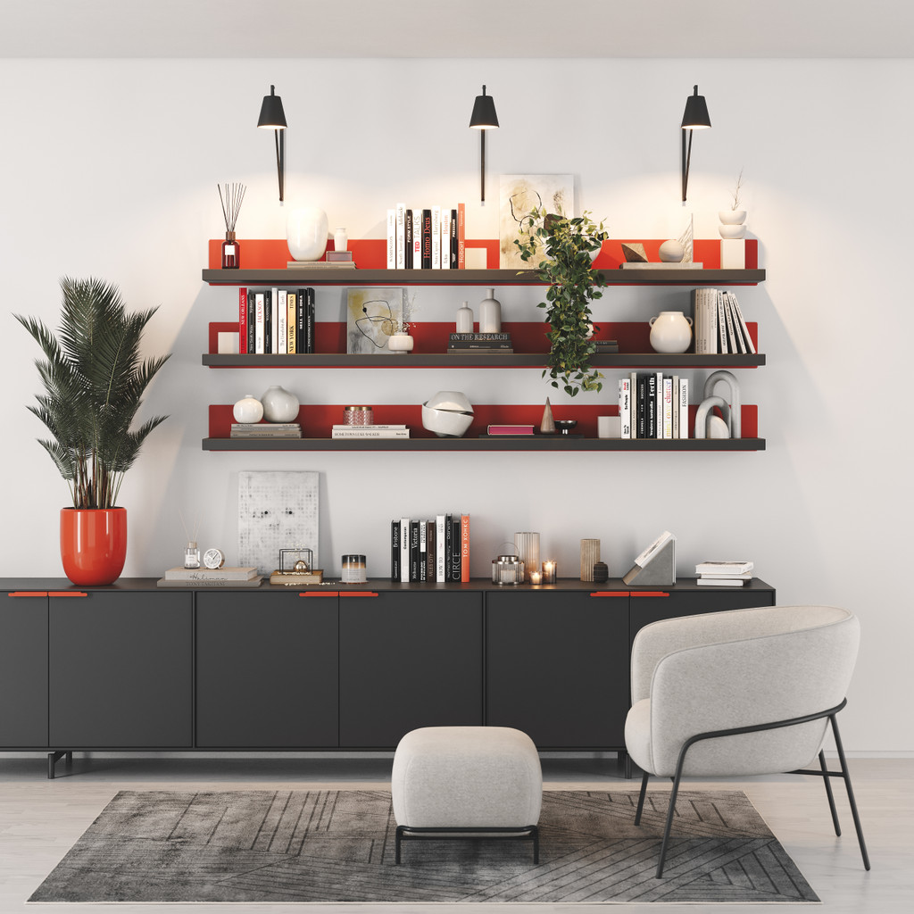 Cherry Floating Bookshelf