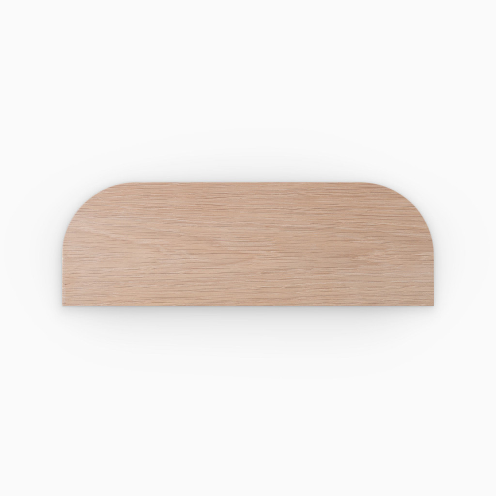 Aksel RADius White Oak Glazed Floating Shelf