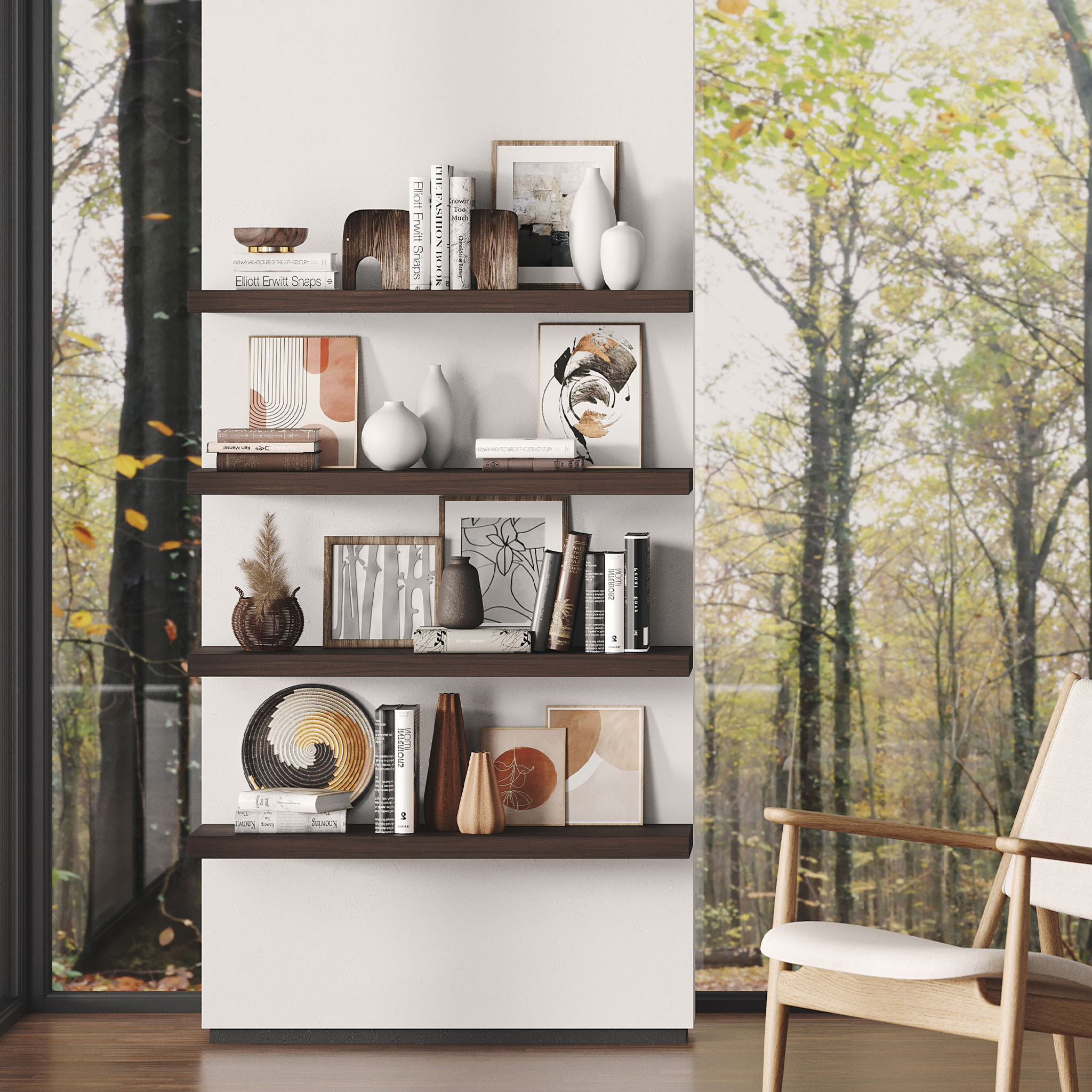 Aksel Premium White Floating Shelf