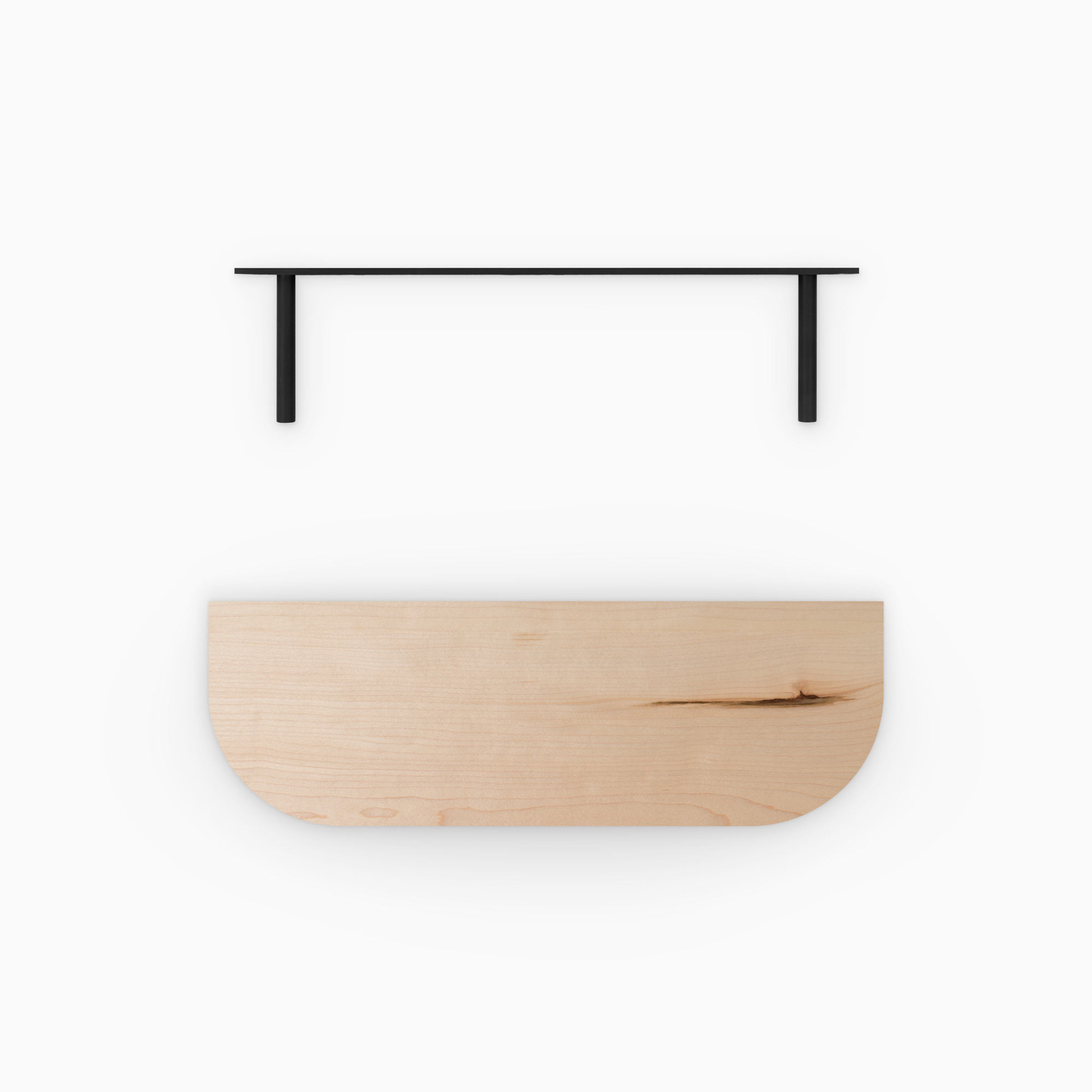 Maple Corner Floating Shelf 6 Deep - Modern