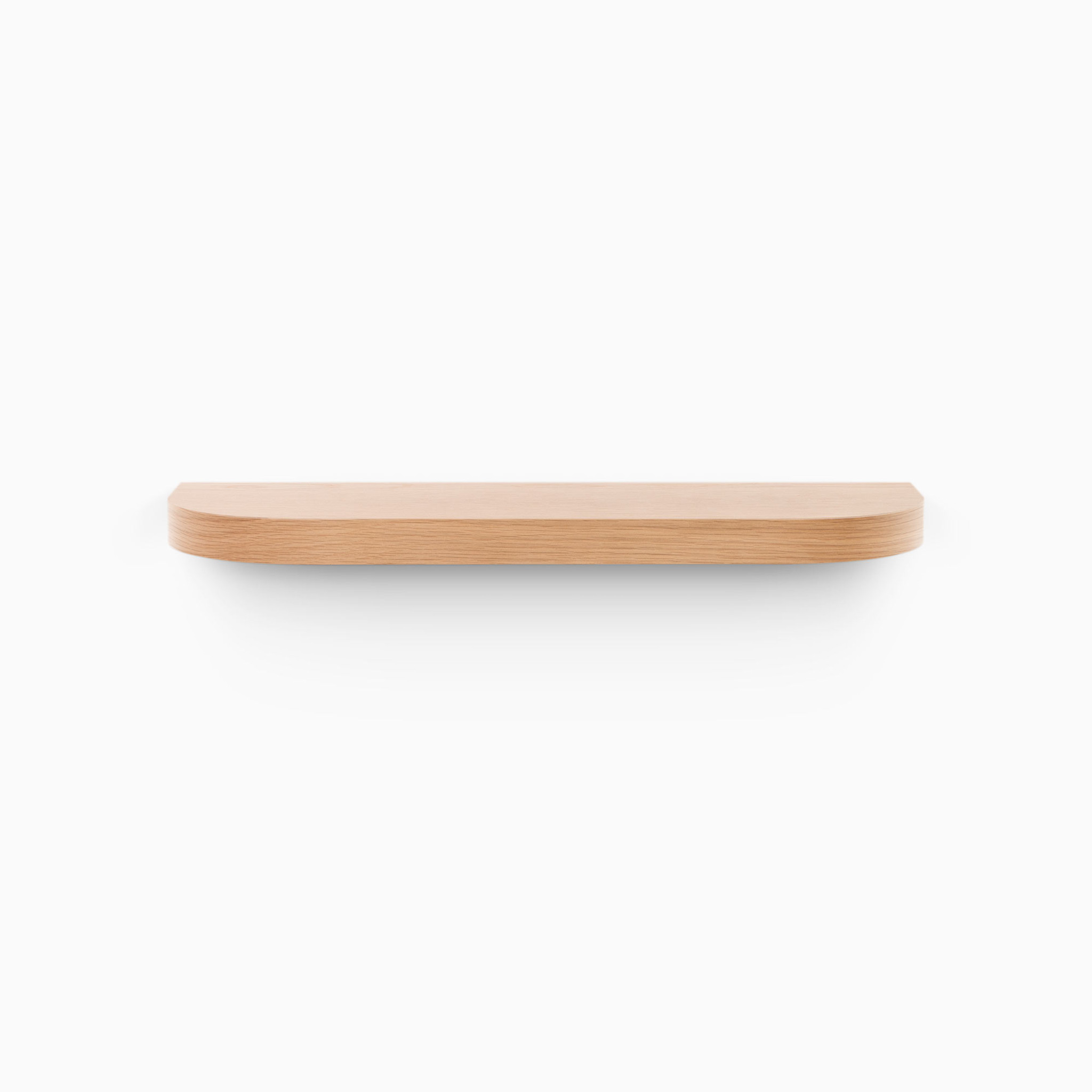 The Aksel RADius White Oak Floating Shelf by Shelfology | Stylish+