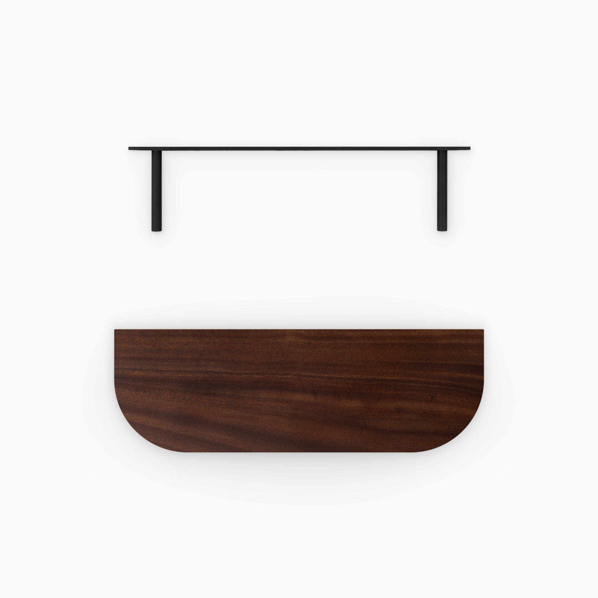 Aksel Radius Dutch Mocha Floating Shelf