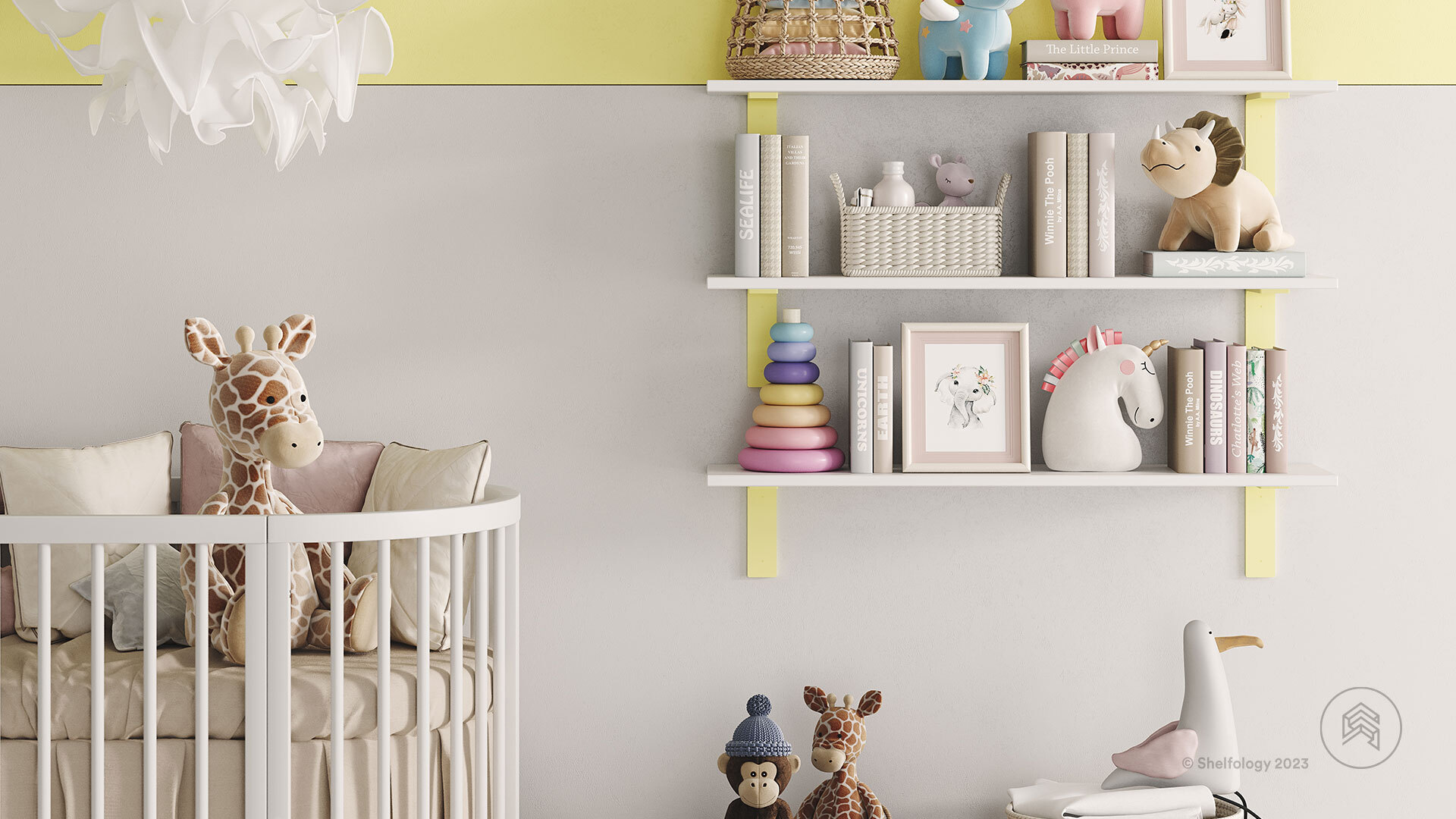 The nursery is a perfect place to display meaningful collections.