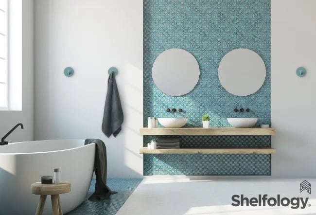 12 Ways to Style Floating Shelves - Floating Shelves in a Small Bathroom / Powder Room