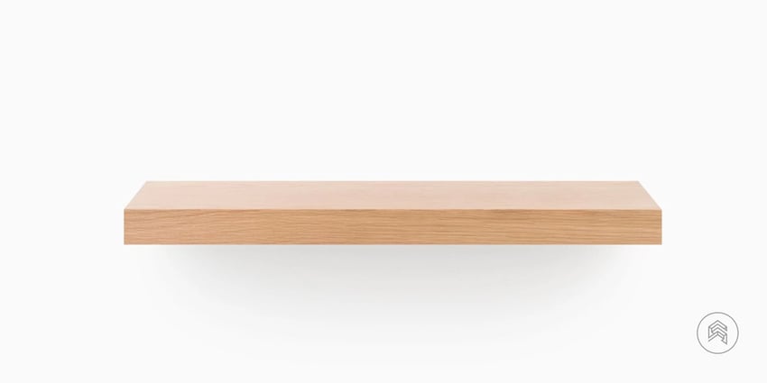 Shelfology + Semihandmade + Anita Yokota Design: Aksel White Oak Floating Shelf