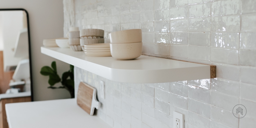 Shelfology + Semihandmade + Danielle Donohue: Minimul White + Dangerous Curves (feat. Aksel Premium White Floating Shelves)