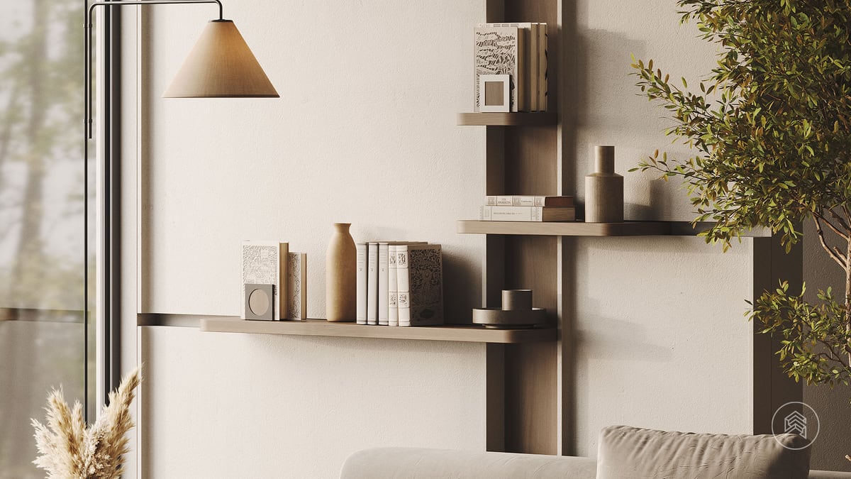 How To Create a Cohesive Design With Floating Shelves: Balance