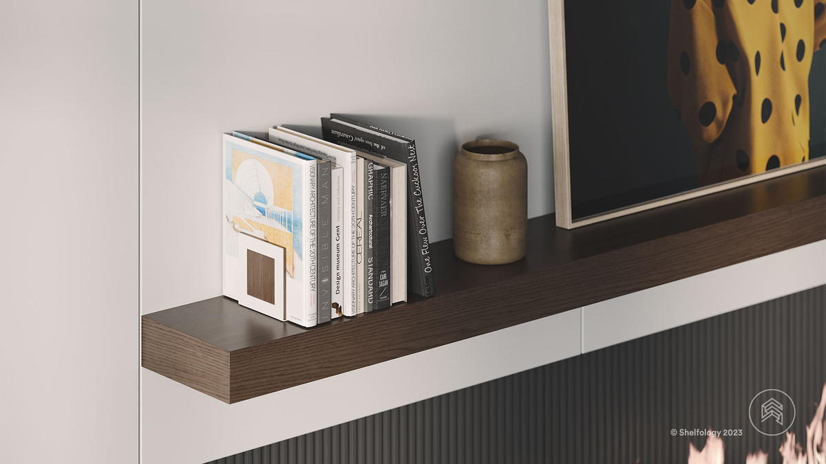 Glenn Floating Bracket + Ellie Magnetic Bookends