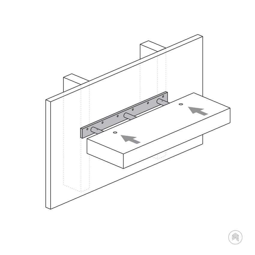 Step 5: Slide on your shiny new shelf