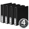 Wilson Jones Round Ring Binder, 2", Black, 4-Pack (W70368-44B)