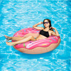 Aquablu Inflatable Inner Tube Cool Summer Swim Ring & Lounge Float for Pool Beach Lake River & More 47 Diameter Pink Sprinkle Donut Design Perfect for Kids Teens & Adults Ages 9+