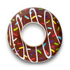 aquablu Inflatable Inner Tube Cool Summer Swim Ring & Lounge Float for Pool Beach Lake & More 47 Diameter Chocolate Sprinkle Donut Design Perfect for Kids Teens & Adults Ages 9+