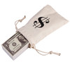 Playing Money ONE Sided Dollar Bills Paper Sack Pretend Wallet that Looks Real for Kids Size 5" x 2.5"- Perfect Learning Bills for Kids to Play with Cash Coins and Register (Small)