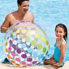 Intex Jumbo Inflatable 42" Giant Beach Ball - Crystal Clear with Translucent Dots, 1 Pack