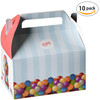 Hammont Gumball/ Candy Paper Treat Boxes - Container Goodie Boxes Cute Designs Perfect for Parties and Celebrations 6.25" x 3.75" x 3.5" (10 Pack)