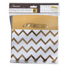 Gold Chevron Gift Bag Box 7"x 3.5"x 4.75" (6 Pack)