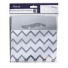 Silver Chevron Gift Bag Box 7"x 3.5"x 4.75" (6 Pack)