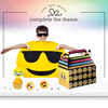 Hammont Emoji Paper Treat Boxes - 6.25" x 3.75" x 3.5" (10 Pack)