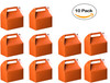 Hammont Orange Colored Paper Treat Boxes - 6.25" x 3.75" x 3.5" (10 Pack)