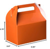 Hammont Orange Colored Paper Treat Boxes - 6.25" x 3.75" x 3.5" (10 Pack)