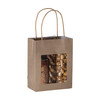 Brown Kraft Paper Bag with Window 7.75"x 6.25" x 3" (10 Pack)