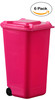 Pink Toy Garbage Cans for Fun Playing- Cute Garbage Can 6 Pieces /Set - Used for Holding Pencils, Novelty and Party Favors 4.75x 3x 6.25-by Hammont