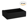 Clear PVC Sleeve DIY Sliding Black Gift Box-Kraft Paper Luxury Packaging Boxes for Birthday Party, Thanksgiving Occasion 7 x 4.75 x 2 (6 Pack)
