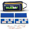 Point Games: Mini Travel Rummy Game Set with 106 Tiles and Four 2 Tier Exclusive Playing Racks in Super Durable Travel Bag