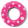 Aquablu Inflatable Inner Tube Cool Summer Swim Ring & Lounge Float for Pool Beach Lake River & More 20 Diameter Polka Dot Design Perfect for Kids Teens & Adults Ages 6+