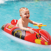 aquablu Inflatable Red Race Car Cool Summertime Swim Seat & Float Toy for Pool Beach Lake Bay & More Exciting Red Racer Steering Wheel for Toddlers Ages 1-2 Years